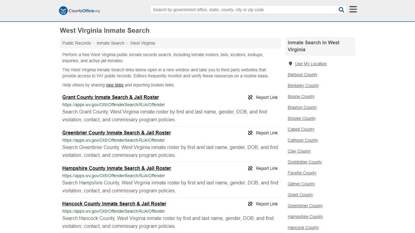 Inmate Search - West Virginia (Inmate Rosters & Locators)